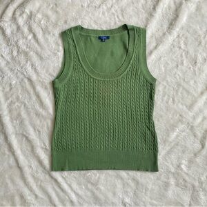 Reitmans Cable Knit Sweater Vest - Forest Green